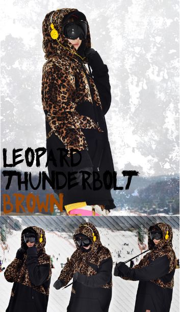 [BSRABBIT]1112 Leopard Thunderbolt Tall hoodie Brown.JPG