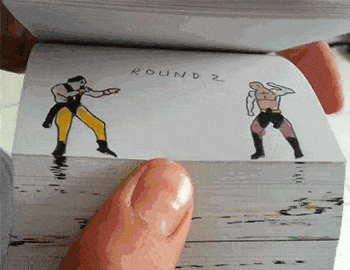 모탈컴뱃 책장 넘기기.gif