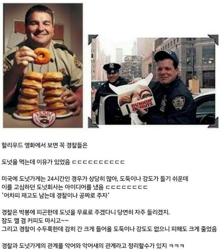 미국 경찰이 도넛을 자주 먹는 이유.jpg