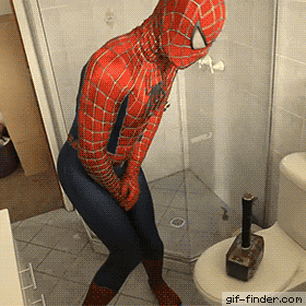 스파이더맨 집에 토르가 놀러옴(놀러왔으면 지물건 좀 잘 챙기지...).gif