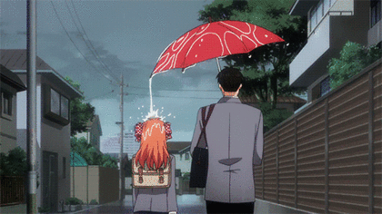 우산 기울여주는 매너남.gif